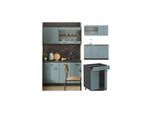 Vicco Küchenzeile R-Line Solid Anthrazit Blau Grau 140 cm modern Küchenschränke Küchenmöbel