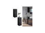 Vicco Midischrank Badschrank Badezimmermöbel Irma Anthrazit Hochglanz modern 30x81 cm Badezimmer Schrank Badmöbel Schranktür Schrankfach Schrankschublade Ablage Aufbewahrung