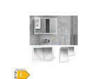 Vicco Badspiegel Wandspiegel LED-Spiegel Weiß 60x40 cm Badezimmer Spiegel Badmöbel Hängespiegel Spiegelbeleuchtung Touch-Switch dimmbar rahmenlos