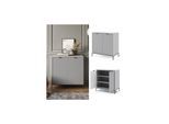 Vicco Kommode Eliza, Grau 80 x 42 cm, mit 2 Türen, Wohnzimmer, Schlafzimmer