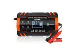 Groofoo - Chargeur et Mainteneur de Batterie Automatique Intelligent,Chargeur de Secours Portable 12V/8A 24V/4A avec Chargeurs à Flotteur de