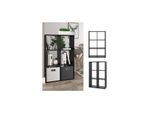 VICCO Raumteiler - 6 Fächer Regal Bücherregal Standregal Hochregal Schwarz