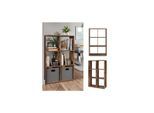 Vicco Raumteiler Standregal Bücherregal 6 Fächer Regal Old Style Hochregal