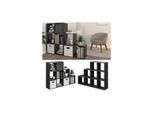 Vicco Treppenregal Raumteiler Bücherregal 9 Fächer Anthrazit Stufenregal Regal