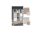 Vicco Raumteiler Würfelregal Standregal Nove Weiß Faltbox Wohnzimmer Regal 104x108 cm modern Ablage 9 Fächer Dekoregal Ordnerregal Aufbewahrung