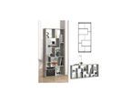 Vicco Raumteiler Noa Bücherregal Standregal Aktenregal Hochregal Regal Beton