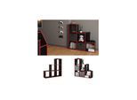 Vicco Treppenregal Raumteiler Stufenregal 6 Fächer Schwarz/Rot Bücherregal