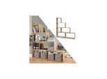 Vicco Treppenregal ASYM Raumteiler sonoma Bücherregal Standregal Aktenregal Hochregal Aufbewahrung Regal