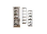 Vicco Eckregal Standregal Raumteiler Fyrk 5 Ebenen Medienregal Antikholz-Optik
