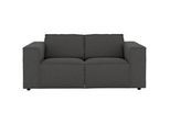 Mid.you 2-Sitzer-Sofa , Anthrazit , Textil , Füllung: Kaltschaum, Vlies, Polyetherschaumkern,Vlies, Polyetherschaumkern , 185x80x102 cm , Made in Eu , Typenauswahl, Sitzqualitäten, Hocker erhältlich, Rücken echt , Wohnzimmer, Sofas & Couches, Sofas, Textilsofas