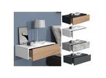 VCM Nachtschrank Wandschublade Wandboard Nachttisch Maße ca H. 15 x B. 60 x T. 30 cm - Usal M 60 cm
