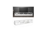 Vicco Lowboard Diego Fernsehschrank Sideboard TV Fernsehtisch Weiß Hochglanz