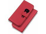 Coque iPhone 11 Animal de Bande Dessinée Support Pliant Mignon (Rouge) Fei Yu