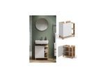 Vicco Waschtischunterschrank Karen 60 x 90 cm, Sonoma Weiß, Badschrank, Badezimmer, modern
