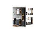 Vicco Badmöbel Set Aquis Bad Spiegel Waschtischunterschrank Badschrank Anthrazit