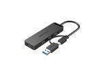 Vention 2-in-1 Interface USB 3.0 Hub with 4 Ports USB-C and USB 3.0 USB-Hubs - USB 3.0 - 4 - Schwarz