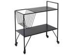 Kare-Design Servierwagen , Schwarz , Metall , 33x75x68 cm , Esszimmer, Barmöbel, Barwagen