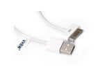 Vhbw - câble de données usb (type a sur lecteur MP3) compatible avec Apple iPod Touch 3 Gen. - A1318, Touch 4 Gen. - A1367 lecteur MP3 - blanc