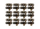 Groofoo - 12pcs rétro design décoratifs cabinet Boîte à bijoux cales verrou Vintage Cadenas Loquet Crochet cornes Bronze antique Cadenas Moraillon