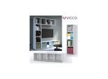 VICCO Raumteiler LUDUS 4 Fächer Weiß - Standregal Regal Bücherregal Büroregal