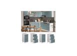 Vicco Schubladenunterschrank Küchenschrank R-Line Solid Weiß Blau Grau 40 cm modern Arbeitsplatte