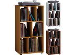 VCM Holz Schallplattenregal Raumteiler Maße H. 120 x B. 60 x T. 40 cm Medienregal - Schaltino