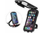 Support de téléphone portable pour vélo, support de téléphone portable rotatif à 360 ° étanche universel pour moto pour smartphone de 5,5 à 6,8 pouces