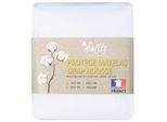 Protège matelas Doulito 80x200 cm - Made in France - Coton Blanc - Blanc