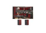 Vicco Hängeschrank Küchenschrank Küchenmöbel R-Line J-Shape Anthrazit Rot 30 cm modern