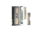 Vicco Hochschrank Henri 30 x 165 cm, Weiß, 2 Türen, Ablage, Badschrank, modern