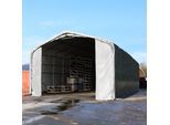 6x24m Zelthalle, PRIMEtex-Plane, grau, mit Statik (Erduntergrund) - (49456)