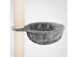 HAPPYPET Katzenhängematte für Kratzbaum Ø40 cm – XL Katzenmulde Ersatzteil – Stabile Liegemulde mit Metallrahmen – Katzenbett Kratzbaum – belastbar bis 15 kg, Grau Grau