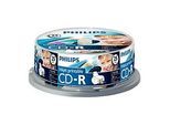 Philips CR7D5JB25 - 25 x CD-R - 700 MB (80 Min) 52x - mit Tintenstrahldrucker bedruckbare Oberfläche - Spindel