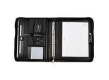 Alassio Orgamappe SALERNO, DIN A4, Nylon, mit DIN A4 Schreibblock, schwarz