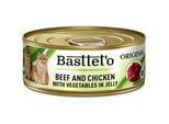 Basttet'o Original Rind & Huhn & Gemüse Götterspeise für Katzen 85g (Dose) (Rabatt für Stammkunden 3%)