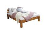 Mid.you Bett , Naturfarben , Holz , Eiche , massiv , 100x200 cm , für Rollrost geeignet, für Lattenrost geeignet , Schlafzimmer, Komplette Schlafzimmer und Serien, Schlafzimmerserien