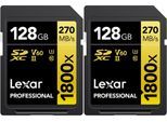 Lexar Professional SDXC Gold 128GB 1800x UHS-II V60 2er-Pack