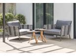 Stern Space Loungeset mit Beistelltischen Aluminium/Teak