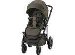 Britax Römer Kinderwagen , Olivgrün , Textil , 57x112x97.7 cm , Feststellbremse, Federung, 5-Punkte-Gurt, für Babyschale geeignet, Griff in Lederoptik, Sitz umsetzbar, Reflektorstreifen, abnehmbarer Schutzbügel , Baby on Tour, Kinderwagen, Kombikinderwagen