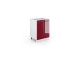 VICCO Unterschrank 60 cm Bordeaux Hochglanz Küchenschrank Hängeschrank Küchenzeile Fame-Line