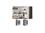 Vicco Hängeglasschrank 40 cm Anthrazit Küchenschrank Hängeschrank Küchenzeile R-Line
