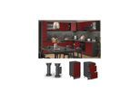 Vicco Schubladenunterschrank Küchenschrank Küchenmöbel R-Line J-Shape Anthrazit Rot 40 cm modern