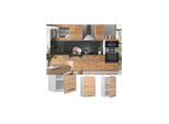 Vicco Hängeschrank Küchenschrank Küchenmöbel Fame-Line Weiß Eiche modern 45 cm Küche Einbauküche Hängeschrank Drehtür Einlegeboden Küchenzeile