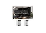 Vicco Glashängeschrank Küchenschrank R-Line Solid Weiß Schwarz 40 cm modern