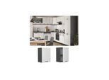 Vicco Hängeschrank Küchenschrank Küchenzeile R-Line Landhaus 45 cm Anthrazit Weiß Tür Fächer