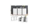 Vicco Sideboard Novelli Highboard Kommode Anrichte Schrank 2 Türen Weiß Beton