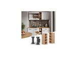 Vicco Regalhängeschrank Küchenschrank Küchenzeile R-Line 20 cm Eiche Fächer