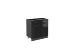 Vicco Schubunterschrank Küchenschrank R-Line Solid Anthrazit Schwarz 80 cm modern