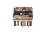 Vicco Spülenunterschrank Küchenschrank Küchenmöbel Fame-Line Anthrazit Eiche modern 80 cm Küche Einbauküche Drehtür Siphonausschnitt Blende Küchenzeile