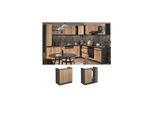 Vicco Spülenunterschrank Küchenschrank Küchenmöbel R-Line J-Shape Anthrazit Eiche 80 cm modern